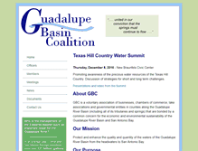 Tablet Screenshot of guadalupebasincoalition.org